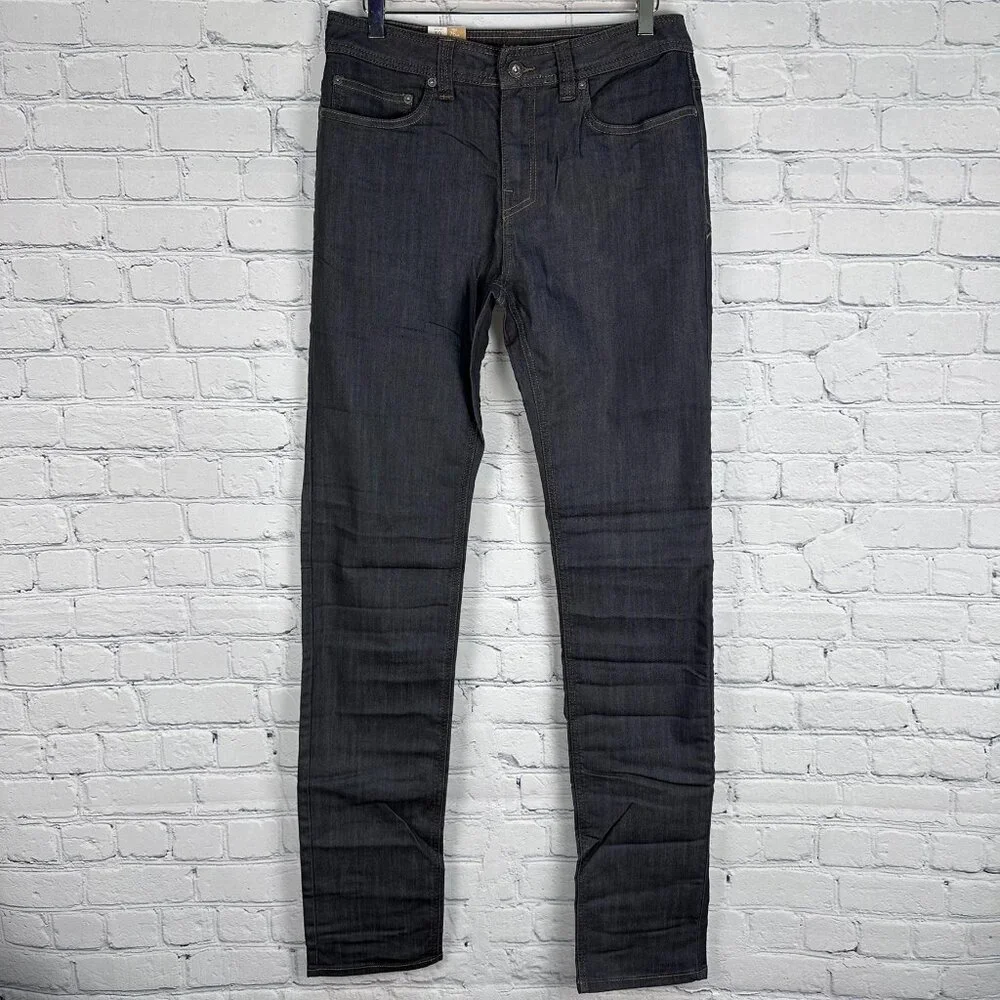 prAna Men's Bridger Slim Fit Straight Leg 5 Pocket Jean, W30 x L36, Denim Blue - Picture 3 of 15